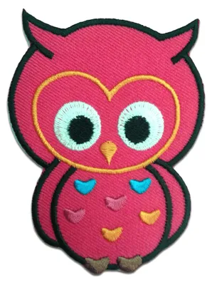 Produktbild von Eule Tier - Aufnäher, Bügelbild, Aufbügler, Applikationen, Patches, Flicken, Zum Aufbügeln, Größe: 6.7 x 9.0 cm