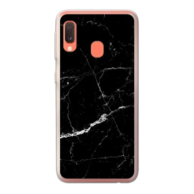 Produktbild von MuchoWow® Handyhülle Schutzhülle Hülle für Samsung Galaxy A20e Marmor - Schwarz - Marmoroptik - Weiß - Luxus - Stein Silikon Softcase Handy Hülle - Abdeckung