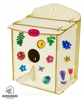 Image de Maison pour oiseaux Kit DIY Sittelle - Nichoir en bois à peindre avec peintures