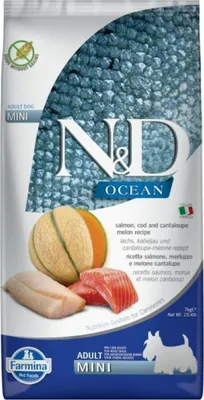 Obrázok produktu pre Farmina N&D dog OCEAN adult mini, salmon, cod & cantaloupe melon 7 kg
