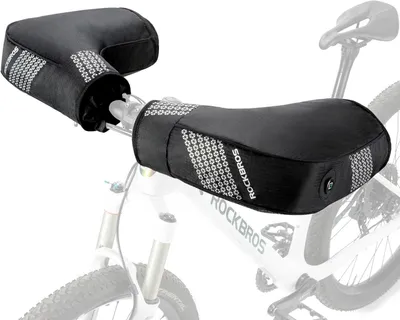 Produktbild von ROCKBROS Lenkerstulpen Handschuhe Lenker Fahrrad Winter Thermo Warme Verdickte Wasserabweisende Gefütterte Lenkerhandschuhe mit Lenkerstopfen Tasche