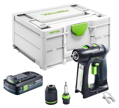 Produktbild von Festool C 18-Basic Akku Bohrschrauber 18 V 45 Nm Brushless + 1x Akku 4,0 Ah + Systainer - ohne Ladegerät