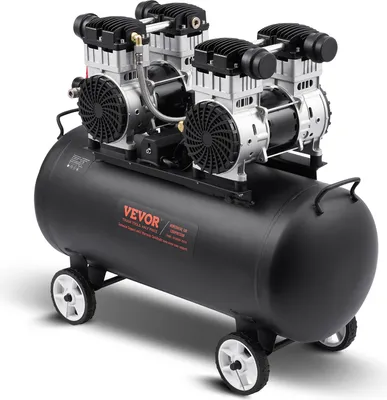 Produktbild von VEVOR-Luftkompressor, 20 Gallonen Stahltank, 4 PS, 14,6 CFM bei 90 PSI, ölfreier Luftkompressor und max. 125 PSI Druck, 78 dB ultraleiser tragbarer Kompressor, für Autoreparatur, Reifenbefüllung