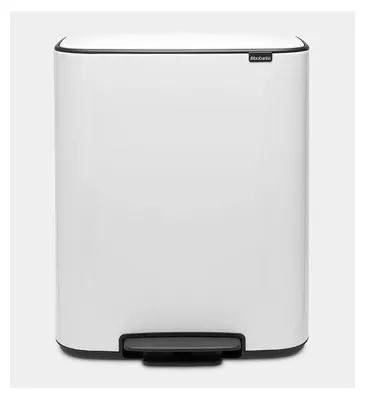 Image de Poubelle à Pédale 2 X 30 L Blanche - Bo - Brabantia