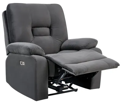 Produktbild von BELIANI Sessel Dunkelgrau Samt Elektrisch Verstellbar mit USB-Anschluss Relaxfunktion Modern Inustriell Wohnzimmer Arbeitszimmer Büro