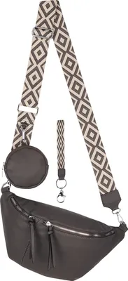 Produktbild von Bauchtasche Crossbody-Bag Umhängetasche Kunstleder Italy-Design D.GREY (50529)