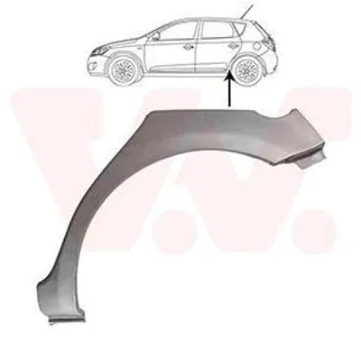 Produktbild von VAN WEZEL Seitenwand Reparaturblech für KIA CEE'D Schrägheck (ED)