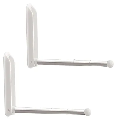 Haken-Organizer für Kleiderbügel, 2 Stück, Wandmontage, Weiß