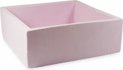Produktbild von Bällebad 110x110x40 Velvet Soft Hellrosa – Ohne Bälle / Ohne Bälle
