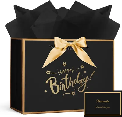 Imagen del producto de Bolsas de regalo de papel - 32 * 22 * 10 cm, bolsas de regalo con asa