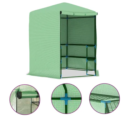 Obrázek produktu pro vidaXL Skleník s policemi Ocel 227x223 cm
