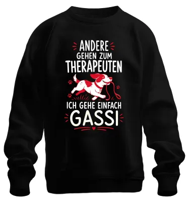 Obrázok produktu pre "Andere idú k terapeutovi, ja idem." Tričko s nápisom, sarkastické, čierna farba, veľkosť M