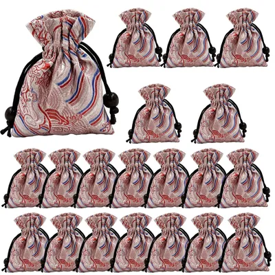 Produktbild von 20 bestickte Schmuckbeutel mit Kordelzug