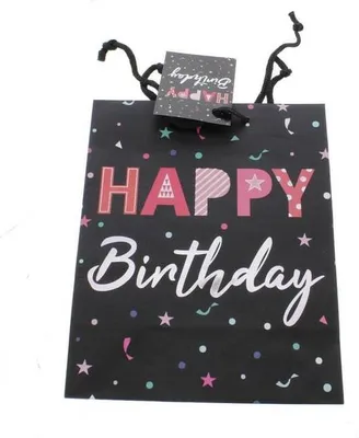 Produktbild von Geschenktasche Happy Birthday - ca. 17,5 x 9,5 x 23 cm