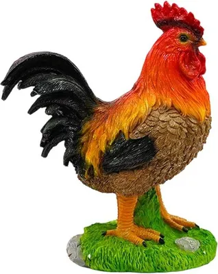 Produktbild von Dekoratives Huhn aus Kunstharz, handbemalt - Mehrfarbig, 15x21x15 cm