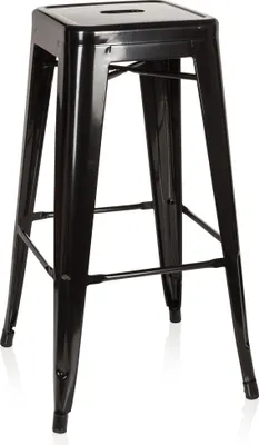 Produktbild von hjh OFFICE Barhocker VANTAGGIO HIGH Metall Hocker bis 150 kg belastbar Sitzhöhe 77 cm