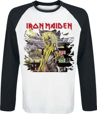 Produktbild von Iron Maiden Langarmshirt Herren Killers Shatter weiß/schwarz XL