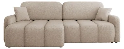 Produktbild von MIRJAN24 Ecksofa Carlos, Wohnzimmer Eckcouch mit Bettkasten und Schlaffunktion, L-Form (Farbe: Lambi 06)