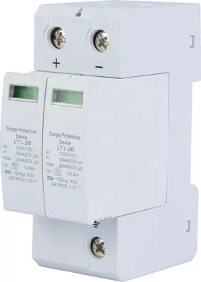 Image de Jadeshay Parafoudre DC photovoltaïque 2P 36mm Rail de guidage Parafoudre basse tension Outils de bricolage (2P20KA)