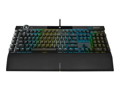 Obrázek produktu pro Corsair Gaming K100 RGB - Klávesnice - Podsvícení - USB - Německá - Klávesový spínač: CORSAIR OPX RGB - Černě eloxovaný hliník (kartáčovaný)
