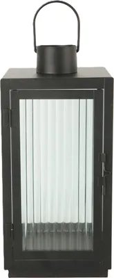 Produktbild von TrendLine Deko Laterne Metall 16 x 16 x 34 cm schwarz