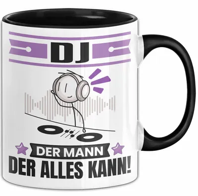 Produktbild von DJ Tasse Geschenk für DJ Der Mann Der Alles Kann Geschenkidee zum Geburtstag (Schwarz)