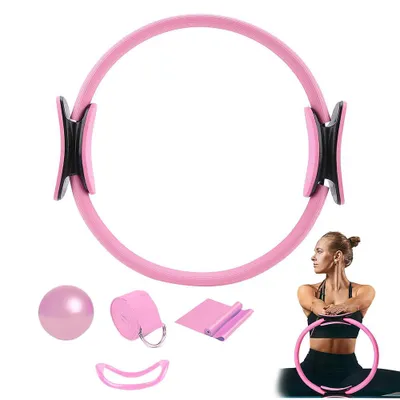 Obrázek produktu pro 5-tlgs Pilates Fitnessring Kit für Heimtraining Pilates Ring Yoga Ball Set Workout Circle, kompaktní