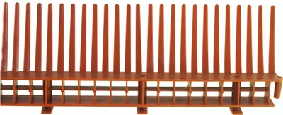 Produktbild von Traufelement mit Kamm, 60 mm x 1,0 m, ziegelrot / Pck a 10 Stück