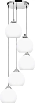 Image de Suspension chromée avec abat-jour blanc OLEX 13-680