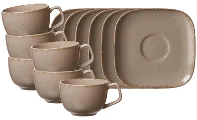 Produktbild von Ritzenhoff & Breker Casa Kaffeetasse mit Untertasse 6er Set - grau