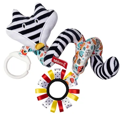 Image de Jouet d'éveil en spirale, noir et blanc, pour bébés - Mom's Care, dès la naissance