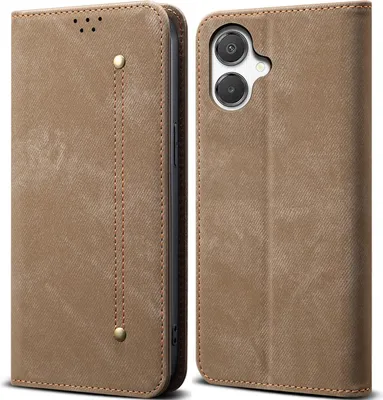 Produktbild von Hülle für Samsung Galaxy A07 Leder Brieftasche Flip Bookstyle Schutzhülle mit Standfunktion Khaki