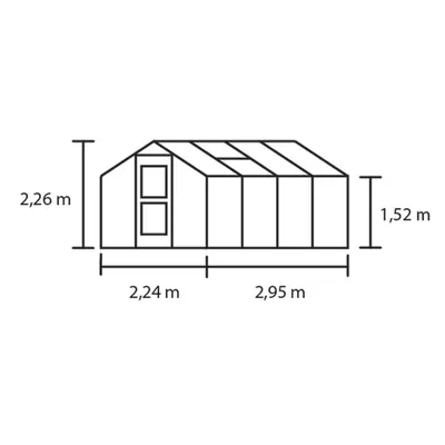 Produktbild von Gewächshaus Juliana Compact 5,0m² Alu silber 3mm Sicherheitsglas