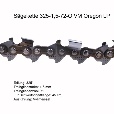 Produktbild von Oregon Sägekette PowerCut 325 1.5 mm 72 TG VM - 21LPX