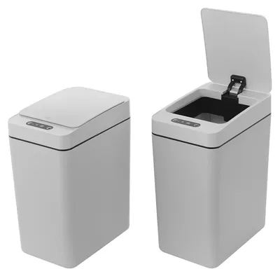 Image de Poubelle automatique, détection par infrarouge, conception étanche, gris, 12 L