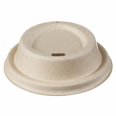 Produktbild von 100x Domdeckel aus Zuckerrohr für Coffee-TO-GO Pappbecher Ø 80mm