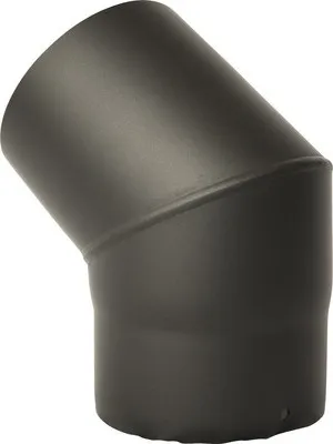 Produktbild von Ofenrohr-Bogen 45° Ø120 mm senotherm lackiert schwarz metallic