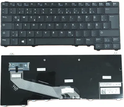 Immagine prodotto di DE - Tastiera senza illuminazione, senza mouse stick compatibile per DELL P/N: 0DY4T0, DY4T0