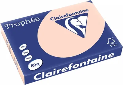 Produktbild von Clairefontaine Trophee Color 1892C Lachs 80g/m² DIN-A3 - 500 Blatt
