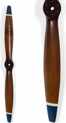 Immagine prodotto di Authentic Models Decorazione da parete Elica WWI punta blu Grande, elica di aereo, legno di mogano, AP185