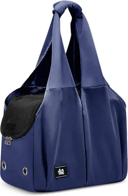 Produktbild von Famanu Tragetasche für Haustiere - Atmungsaktive, komfortable Katzentasche - Blau