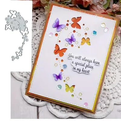 Imagen del producto de Troqueles para tarjetas y decoraciones con motivo de mariposa