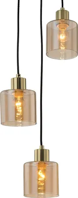 Produktbild von home24 Pendelleuchte - 3-flammig - Metall / Glas