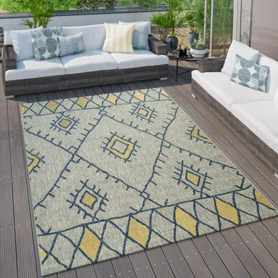 Image de Tapis d'extérieur Tapis de cuisine Balcon Terrasse Différents motifs Couleurs Tailles Dimensions 80 x 150 cm
