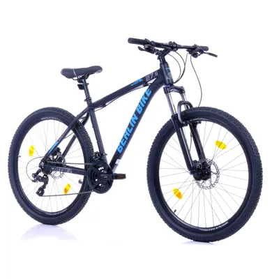 Produktbild von BERLIN BIKE Mountainbike MTB1: 27,5 Zoll und 51 cm Rahmenhöhe, Hydraulische Scheibenbremsen & Shimano-Set, Schwarz-Blau