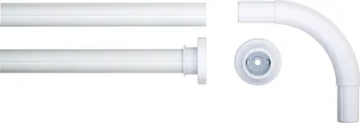 Produktbild von Sealskin Winkel-Duschvorhangstange Aluminium 90 x 90 cm, Durchmesser: 28 mm, Farbe: weiß, 276666210
