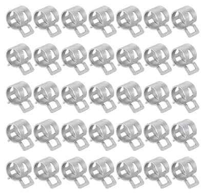 Federbandschellen 13 mm, 50 Stück, für Schläuche, Silber