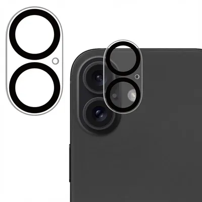 Imagen del producto de Protector de cámara de cristal paquete de 2 para Apple iPhone 16 / 16 Plus / 17 - Transparente