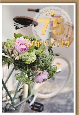 Produktbild von 75. Geburtstag - Glückwunschkarte im Format 11,5 x 17 cm mit