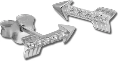 Image de SilberDream Boucles d'oreilles femmes 925 argent blanc flèche zirconium SDO8031W